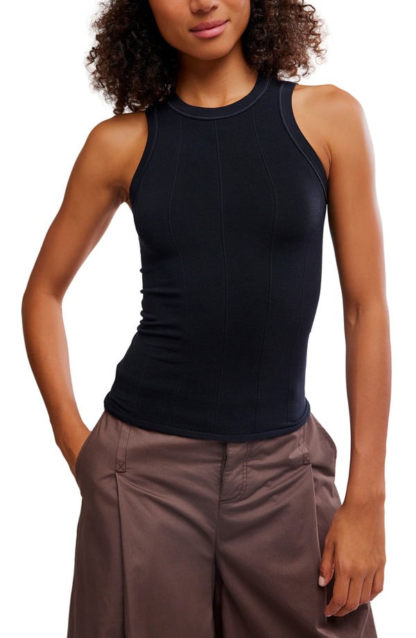 フリーピープル レディース トップス シャツ Free People Soft Modal Blend Tank Black ブラック
