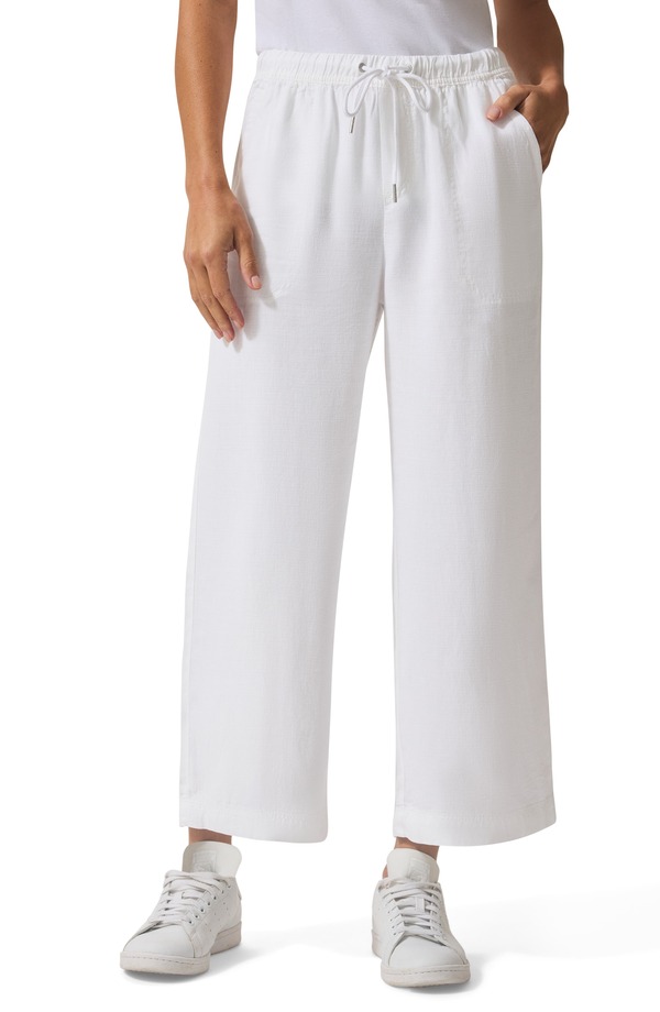 スプレンディット レディース ボトムス レギンス ワイドレッグ パンツ Splendid Angie Crop Wide Leg Pants White ホワイト