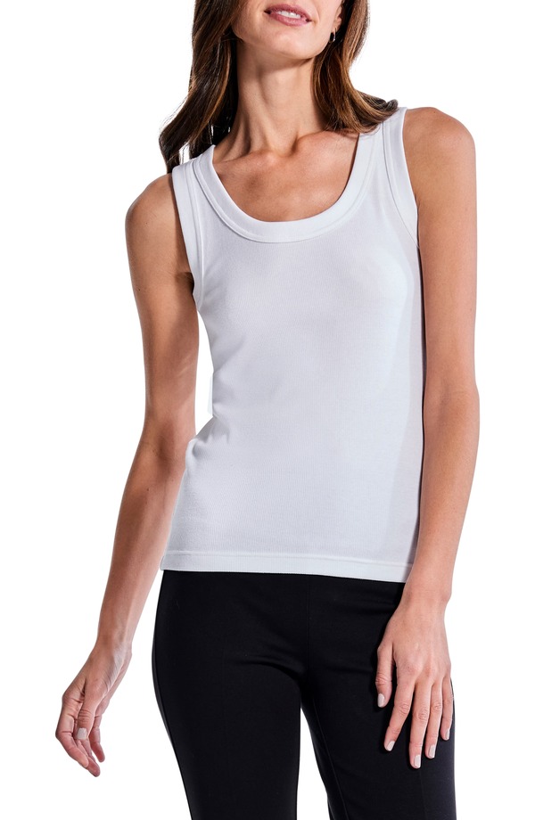 ニックプラスゾーイ レディース トップス シャツ ニット NIC+ZOE Perfect Knit Rib Scoop Neck Tank Paper White ホワイト