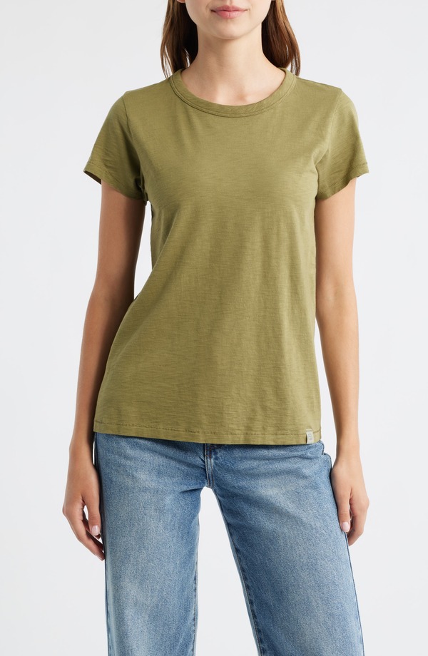 ラグアンドボーン レディース トップス Tシャツ コットン rag & bone The Slub Cotton T-Shirt Olive オリーブ