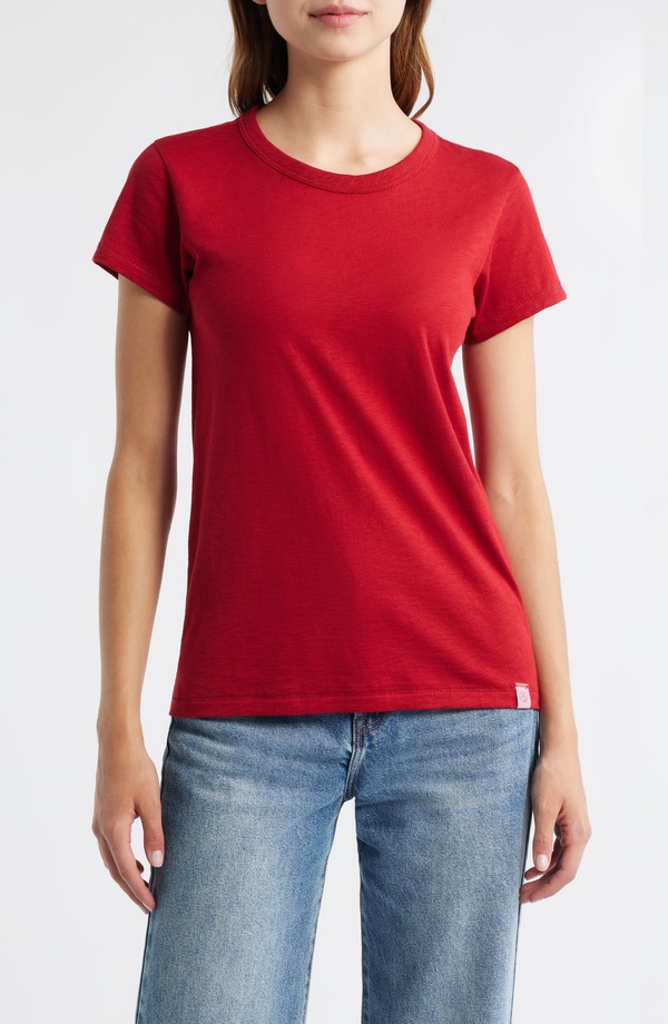 ラグアンドボーン レディース トップス Tシャツ コットン rag & bone The Slub Cotton T-Shirt Ruby ルビー