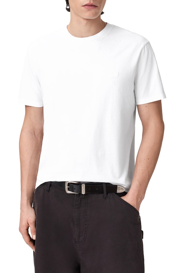 オールセインツ メンズ トップス Tシャツ AllSaints Cipherelaxed T-Shirt Chalk White ホワイト