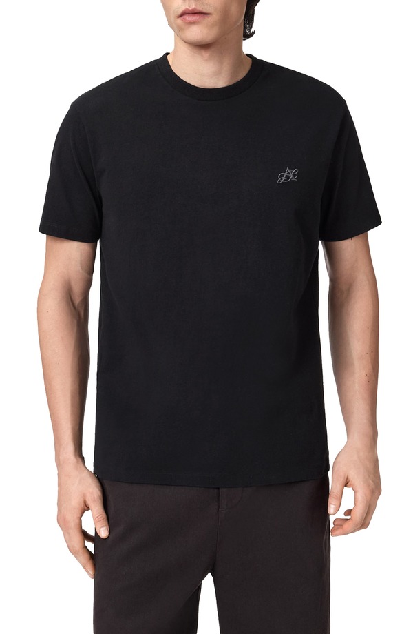 オールセインツ メンズ トップス Tシャツ AllSaints Cipherelaxed T-Shirt Jet Black ブラック