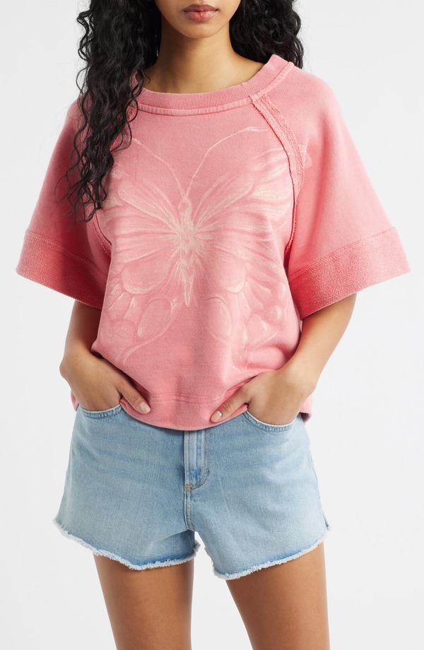 フリーピープル レディース トップス シャツ プリント グラフィック Free People Dahlia Butterfly Graphic Printop Vintage Rosey Combo
