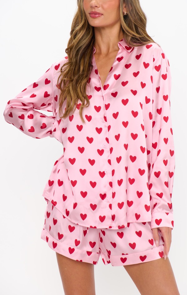 ウミーユアムーム レディース アンダーウェア ナイトウェア Show Me Your Mumu Early Riser PJ Set Pink Queen Of Heartsilky ピンク