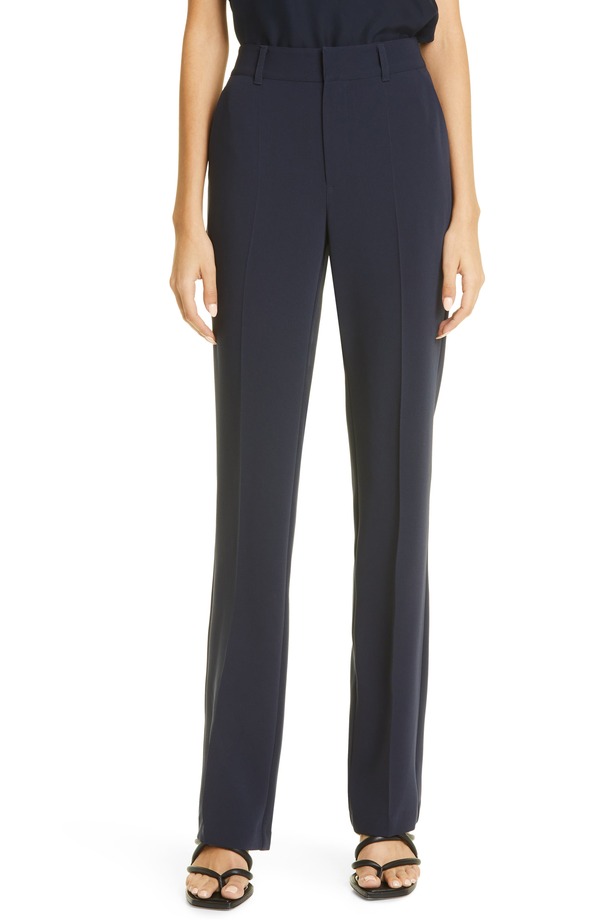 サンク セプト レディース ボトムス レギンストレート ズボン下 Cinq Sept Kerry Straight Leg Pants Navy 米国海軍