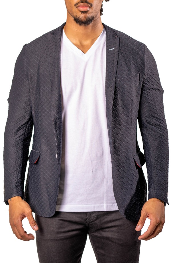 マセオ メンズ アウター ジャケット・ブルゾン ブレザー Maceoo Unconstructed Stretch Black Blazer Black ブラック