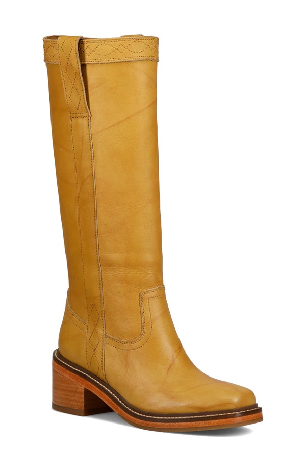 飛球 レディース シューズ ブーツ・レインブーツ 踵 Frye Kate Block Heel Boot Banana