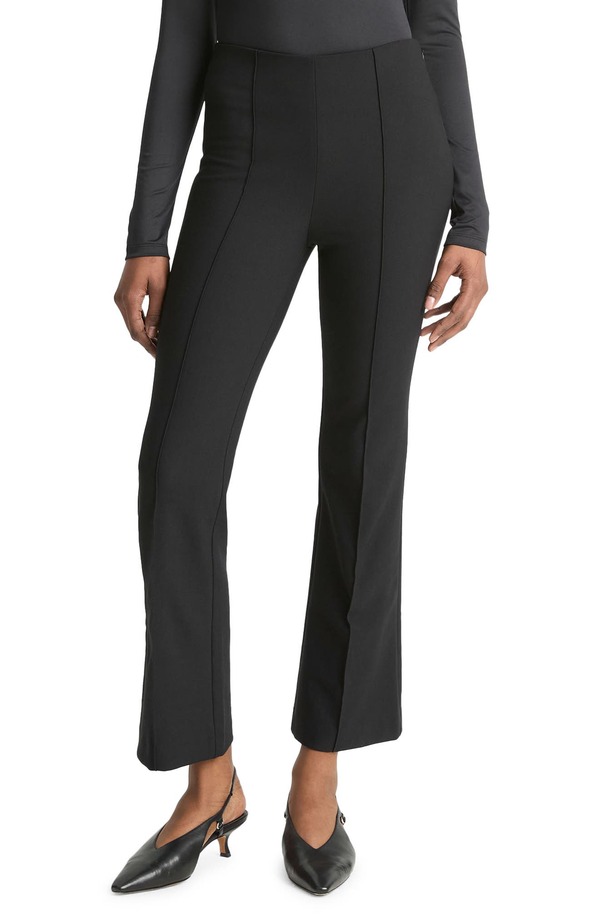 ヴィンス レディース ボトムス レギンス ズボン下 Vince Pintuck Pleat Crop Flare Pants Black 黒いこと
