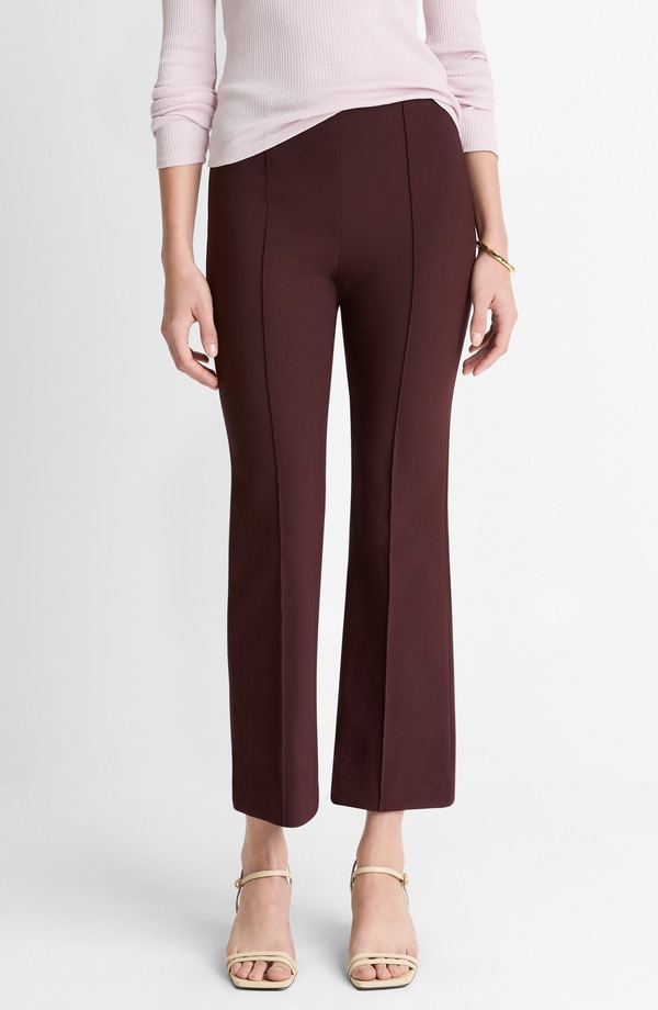 ヴィンス レディース ボトムス レギンス ズボン下 Vince Pintuck Pleat Crop Flare Pants Oxblood オックスブラッド