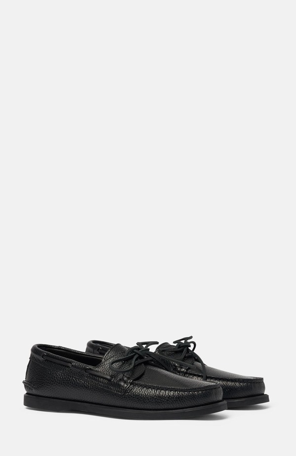 スカロッソ メンズ シューズ SCAROSSO Morgan Boat Shoes Black - Calf ブラック｜ReVida 店