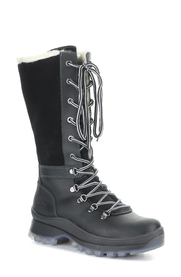 ボスアンドコー レディース シューズ ブーツ・レインブーツ ウール Bos. & Co. Dell Waterproof Wool Faux Shearling Lined Boot Black ブラック