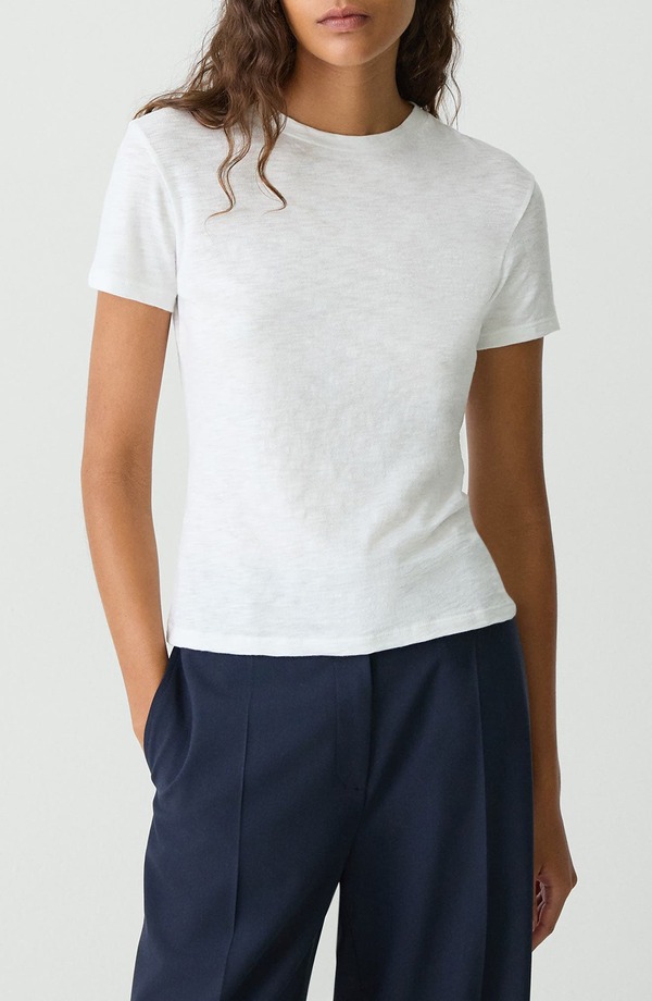 行動論理 レディース トップス プルオーバー 綿織物 Theory 2 Nebulous Organicotton Tiny Tee White 白いこと