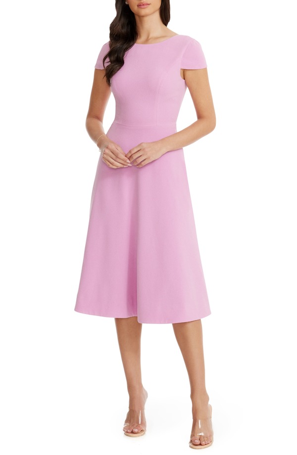 ドレスザポプレーション レディース トップス ワンピース Dress the Population Livia Fit & Flare Dress Lavender ラベンダー｜ReVida 店