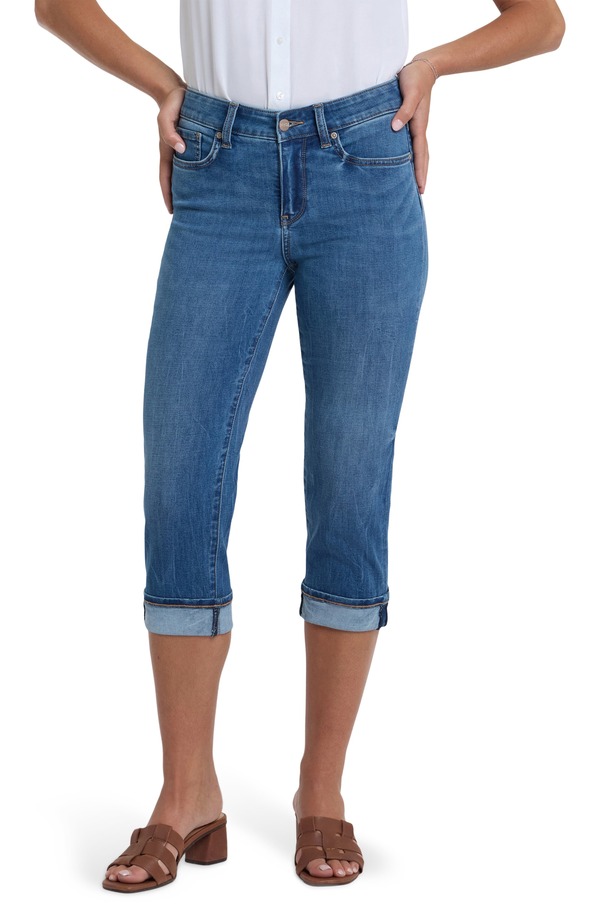 エヌワイディージェイ レディース ボトムス カジュアルパンツ ジーンズ NYDJ Marilyn Cool Embrace Straight Crop Jeans Wild River｜ReVida 店