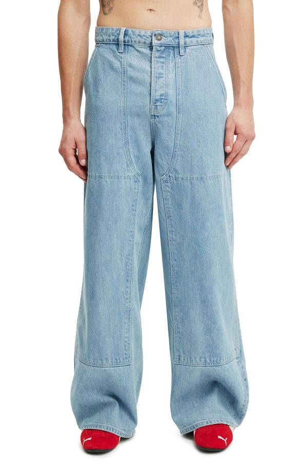 コットンオン メンズ ボトムス デニムパンツ Cotton Men\'super Baggy Balloon Jean Carpenter Sports Blue ブルー