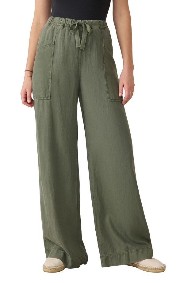 ファレティ レディース ボトムス レギンス ドレープ ズボン下 Faherty Topanga Drape Drawstring Pants Thyme