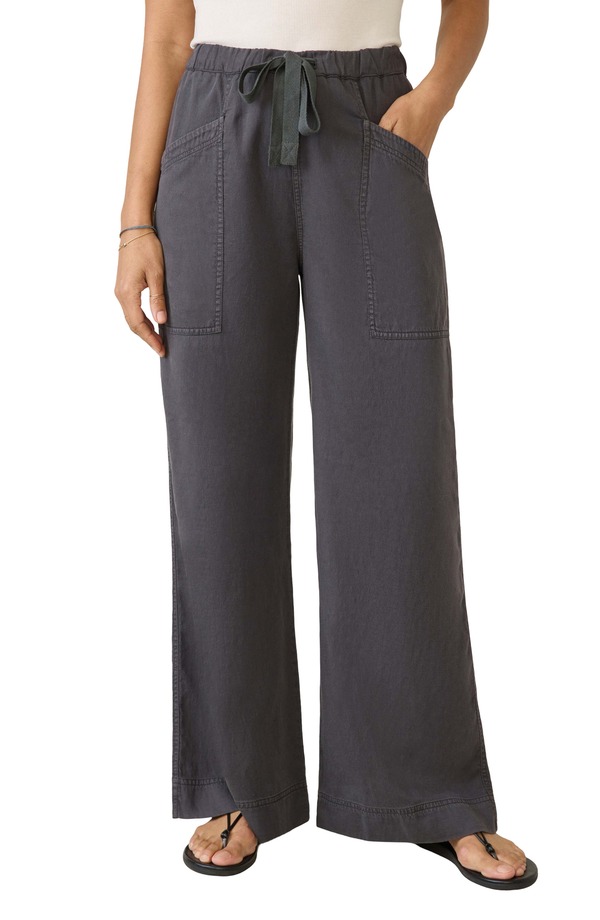 ファレティ レディース ボトムス レギンス ドレープ ズボン下 Faherty Topanga Drape Drawstring Pants Washed Black 黒いこと