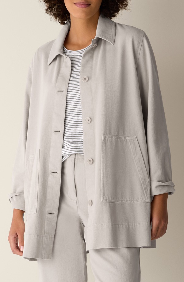 エイリーンフィッシャー レディース アウター ジャケット・ブルゾン コットン Eileen Fisher Organicotton Chore Jacket Papyrus