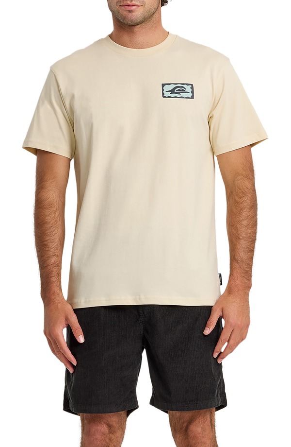 クイックシルバー メンズ トップス Tシャツ コットン グラフィック Quiksilver Serenity Splash Cotton Graphic T-Shirt Bone White ホワイト