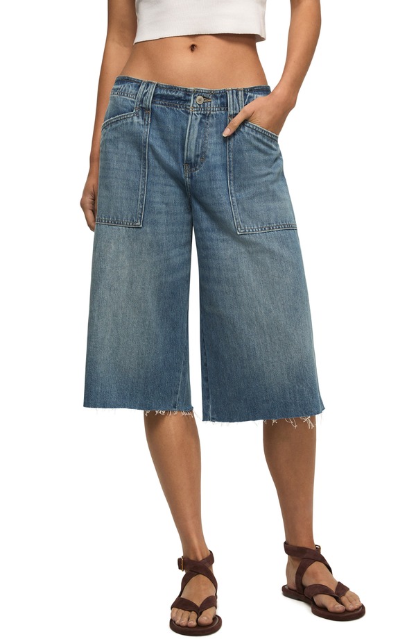 ラッキーブランド レディース ボトムス デニムパンツ ローライズ ショートパンツ Lucky Brand Low Rise Culotte Denim Shorts Wild Child Wash デニム