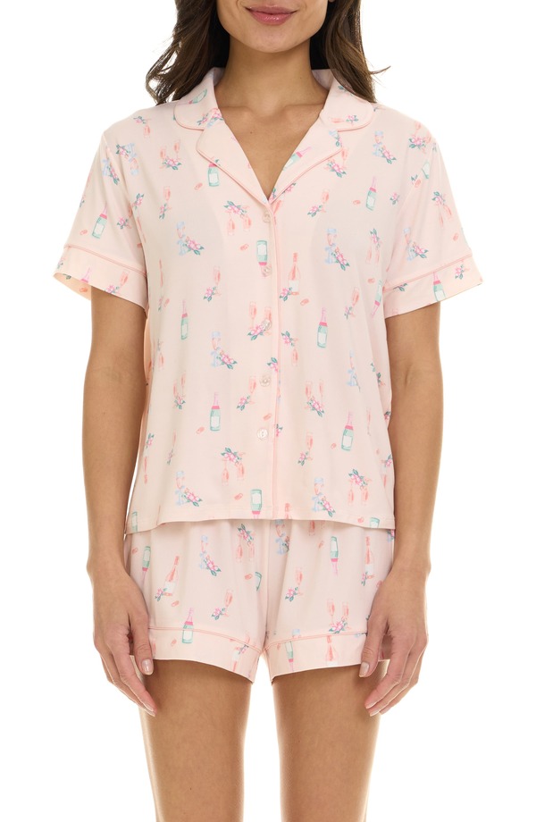 フローラニクルーズ レディース アンダーウェア ナイトウェア Flora Nikrooz Joy Short Pajamas Pink ピンク