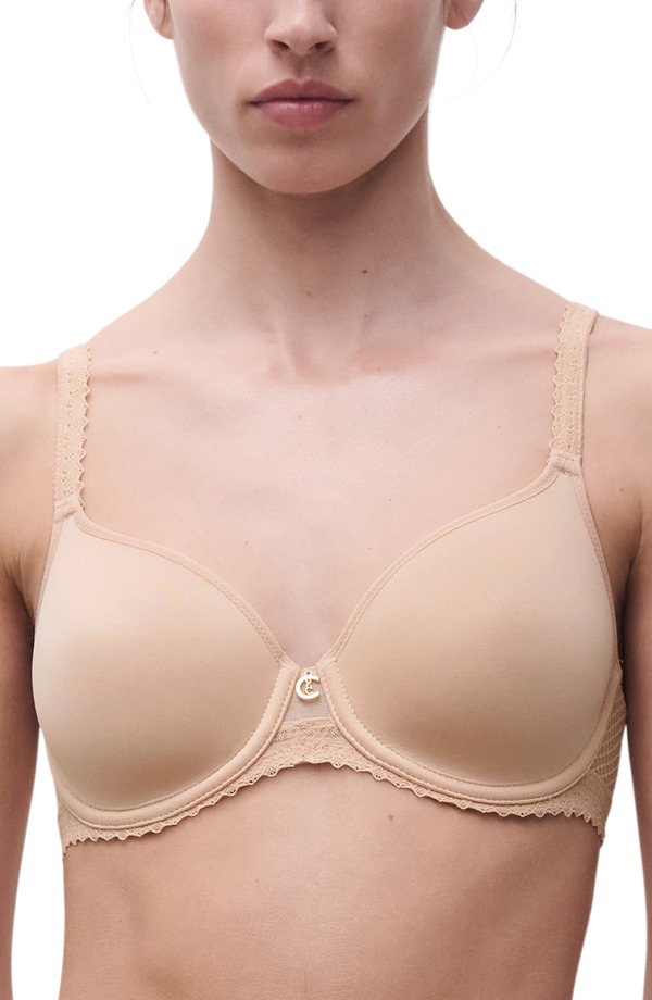 シャンテル レディース トップス Tシャツ Chantelle Lingerie Lightweight Underwire T-Shirt Bra Beige Blush ブラッシュ