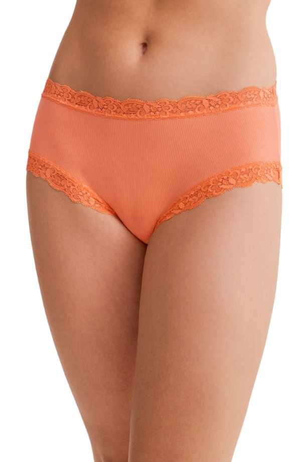 フルート レディース アンダーウェア パンツ ハイウエスト Fleur't Iconic High Waist Boyshorts Papaya Rib