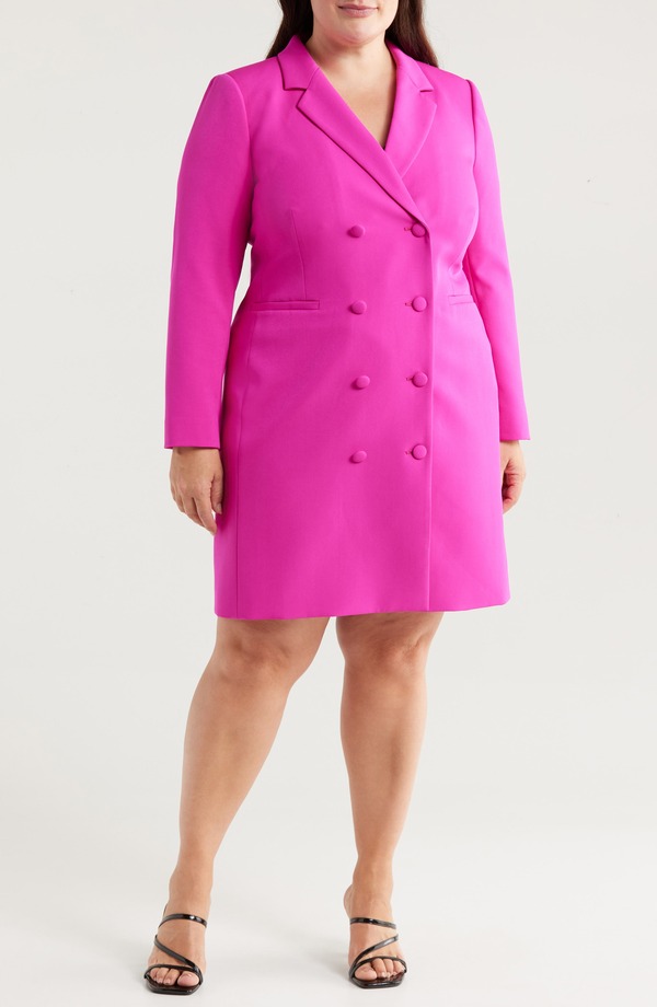 タハリエーエスエル レディース トップス ワンピース コート Tahari ASL Milano Long Sleeve Coat Dresshocking Pink ピンク