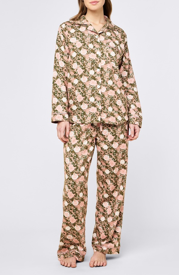 パピネール レディース アンダー御召しもの ナイト爵御召しもの Papinelle Meribel Cozy Pajamas Moss