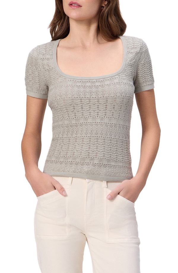ペイジ レディース トップス シャツ セーター コットン PAIGEtoile Mixed Stitch Cotton Blend Sweater Sea Mist