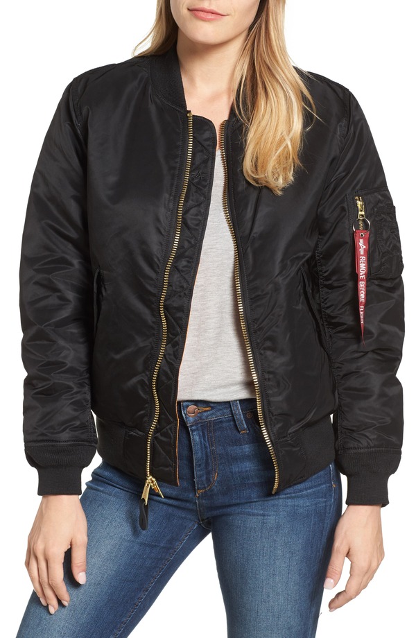 アルファインダストリーズ レディース アウター ジャケット・ブルゾン Alpha Industries MA-1 W Bomber Jacket Black ブラック