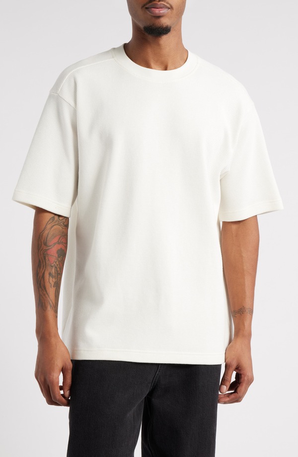 ビーピー メンズ トップス Tシャツ BP. Oversize Waffle T-Shirt Ivory Egret アイボリー