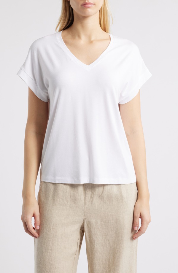 トッミーバハマ レディース トップス Tシャツ Vネック Tommy Bahama Kauai V-Neck T-Shirt White ホワイト