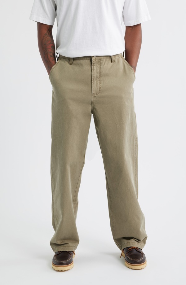 オベイ メンズ ボトムス 心地好いズボン下 Obey Big Timer Carpenter Pants Mermaid Faded Wash