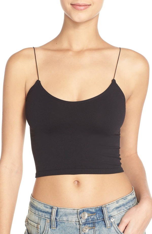 フリーピープル レディース トップス カットソー Free People Intimately FP Crop Camisole Black ブラック