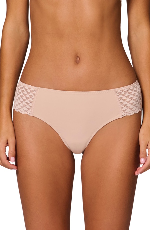 シモーヌペレール レディース アンダーウェア パンツ レーストリム レース Simone Perele Subtile Lace Trim Boyshorts Peau Rose