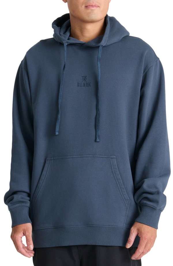 ローアク メンズ アウター パーカー・スウェット コットン フリース Roark Safe Camp Embroidery Oversize Cotton Fleece Hoodie Navy ネイビー 9,225円