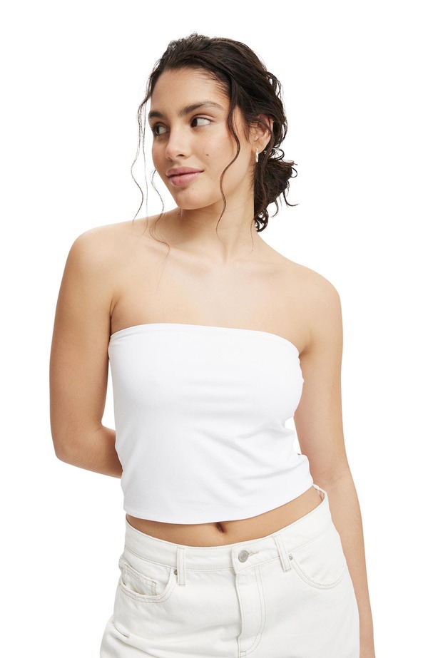 コットンオン レディース トップス シャツ Cotton Women's All Day Tube Top White ホワイト