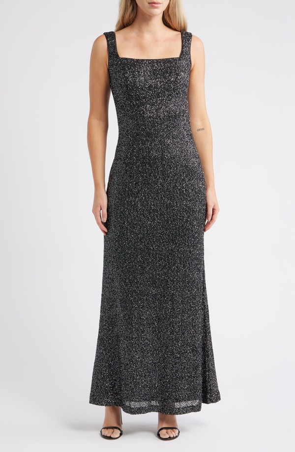 ヴィンスカムート レディース トップス ワンピースパンコール ノースリーブ Vince Camuto Sleevelessequin Dress Black ブラック