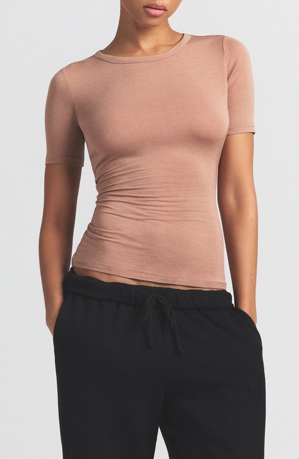 スキムズ レディース トップス Tシャツ シアー SKIMSheer Modalong T-Shirt Sienna|ReVida 店