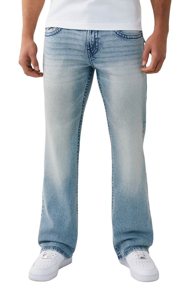 トゥルーレリジョン メンズ ボトムス デニムパンツ ブーツカット ブーツ ジーンズ True Religion Billy Bootcut Jeans Artic Whisper Light Wash