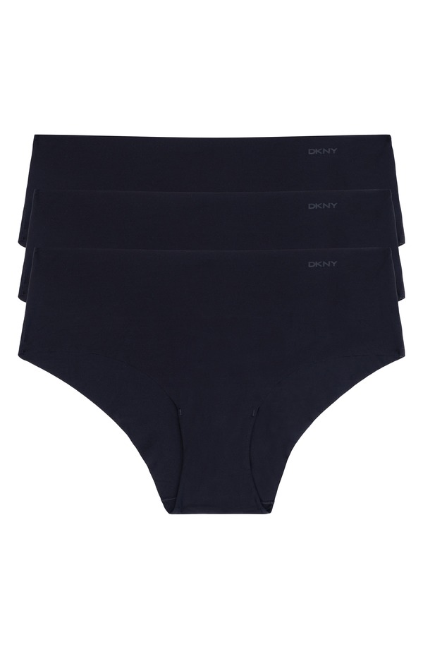 ダナ キャラン ニューヨーク レディース アンダーウェア パンツ DKNY Litewear Cut Anywhere Assorted 3-Pack Hipster Briefs Black/ Black ブラック 10,205円
