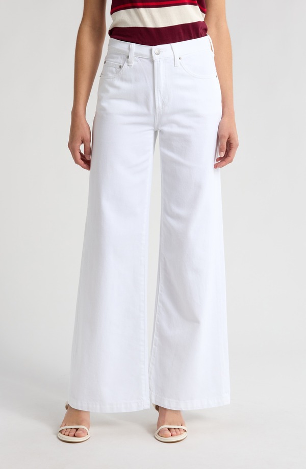 ピストーラ レディース ボトムス デニムパンツ ワイドレッグ ジーンズ Pistola Jadyn Wide Leg Jeans Vivid White ホワイト|ReVida 店