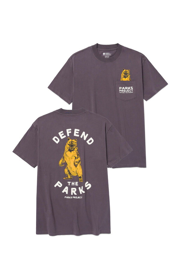 パークスプロジェクト レディース トップス Tシャツ Parks Project Defend the Parks Bear Pocketee Graphite グラファイト