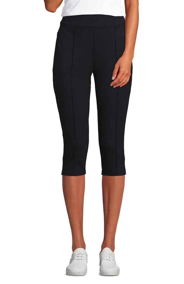 ランズエンド レディース ボトムス ハーフパンツ・ショーツ キャップ Lands' End Starfishigh Rise Pintuck Capri Pants Black ブラック