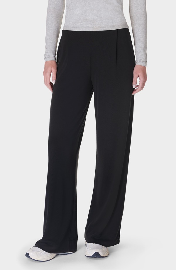 スウェッティベティ レディース ボトムス レギンス ワイドレッグ プリーツ パンツ Sweaty Betty At Ease Pleated Wide Leg Pants Black ブラック