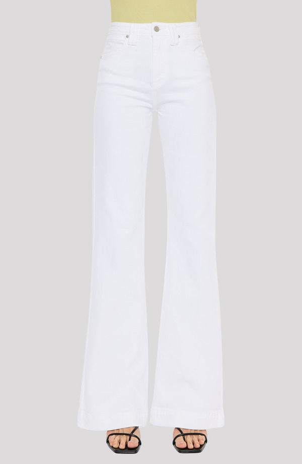 カンクン レディース ボトムス デニムパンツ ジーンズ KanCan Sumayyahigh Rise Holly Flare Jeans White ホワイト