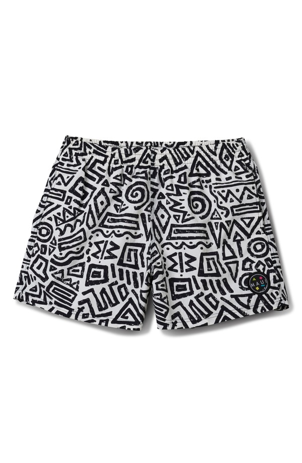 マウイアンドサン メンズ ボトムス ハーフパンツ・ショーツ ショートパンツ Maui & Sons Party Rocker Volley Shorts White/Black ホワイト