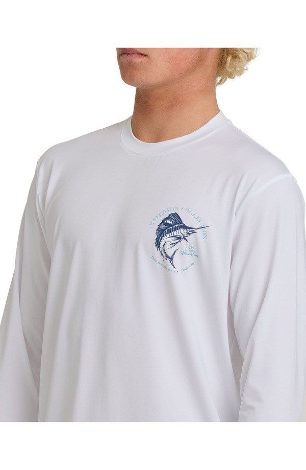 クイックシルバー ウォーター マン メンズ トップス シャツ Quiksilver Waterman Cool Breeze Long Sleeve UPF shirt White ホワイト